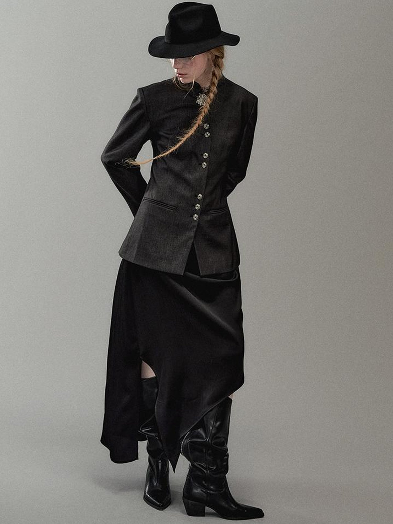 AnnoMundi Dual Collar Rooted Motion Blazer
