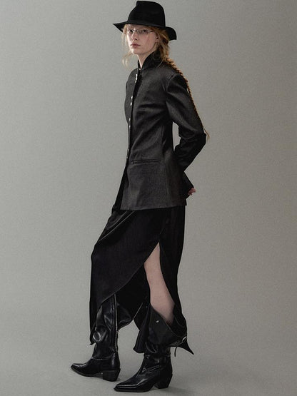 AnnoMundi Dual Collar Rooted Motion Blazer