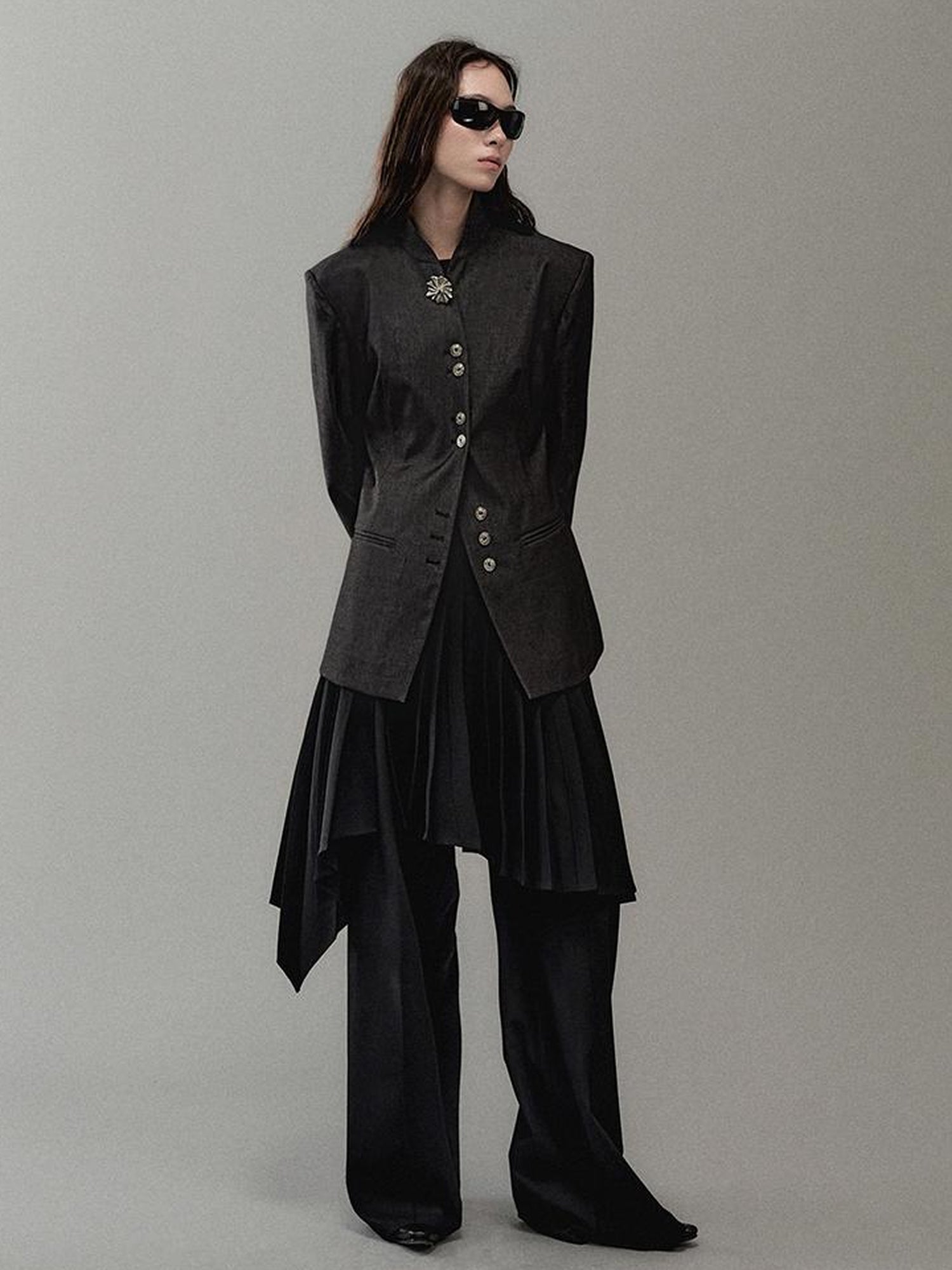 AnnoMundi Dual Collar Rooted Motion Blazer