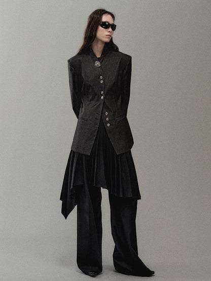 AnnoMundi Dual Collar Rooted Motion Blazer