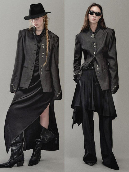 AnnoMundi Dual Collar Rooted Motion Blazer