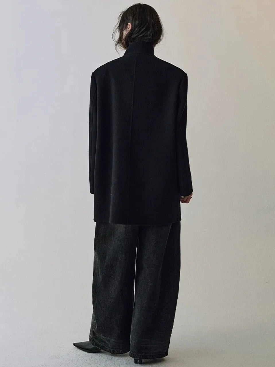 AnnoMundi Dual Root Navy Wool Trench Coat Jacket