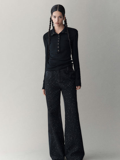 AnnoMundi Elastic High-Neck Flip-Collar Knit Sweater Women Autumn Winter Slim Base Layer Top