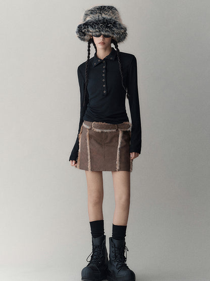 AnnoMundi Elastic High-Neck Flip-Collar Knit Sweater Women Autumn Winter Slim Base Layer Top
