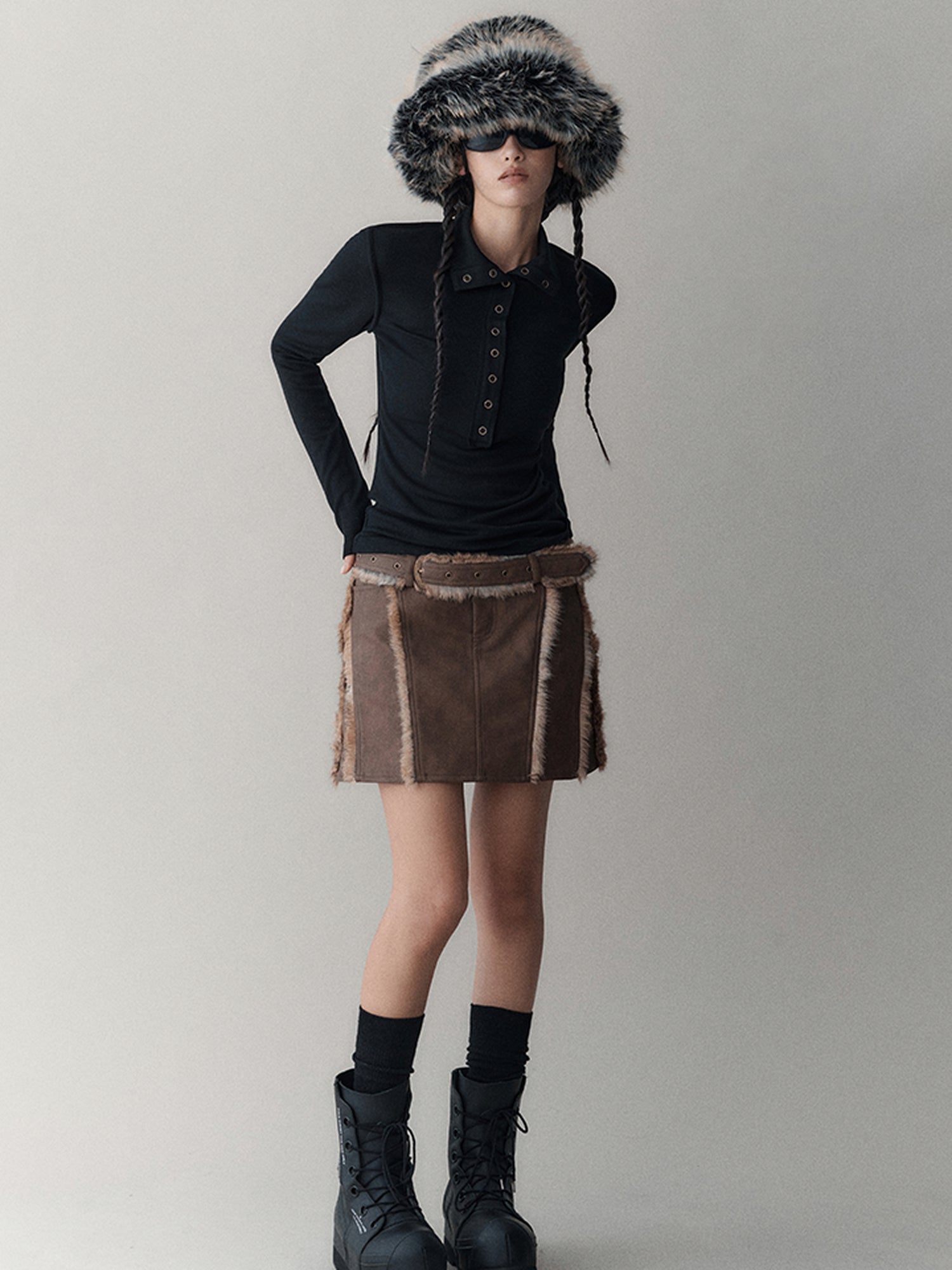 AnnoMundi Elastic High-Neck Flip-Collar Knit Sweater Women Autumn Winter Slim Base Layer Top
