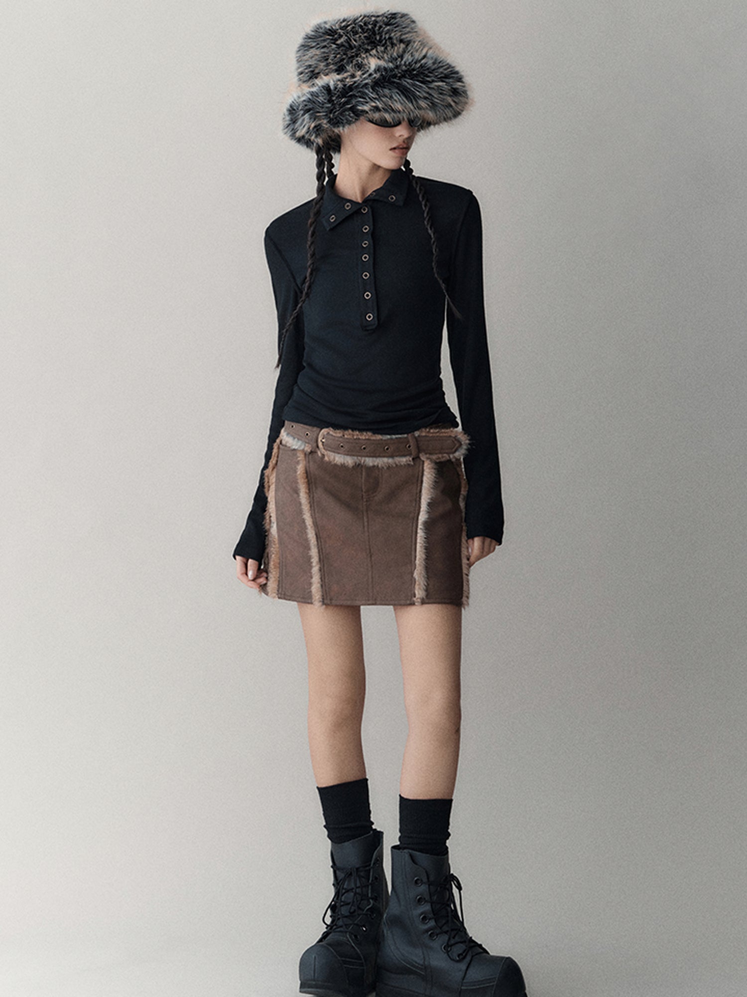 AnnoMundi Elastic High-Neck Flip-Collar Knit Sweater Women Autumn Winter Slim Base Layer Top