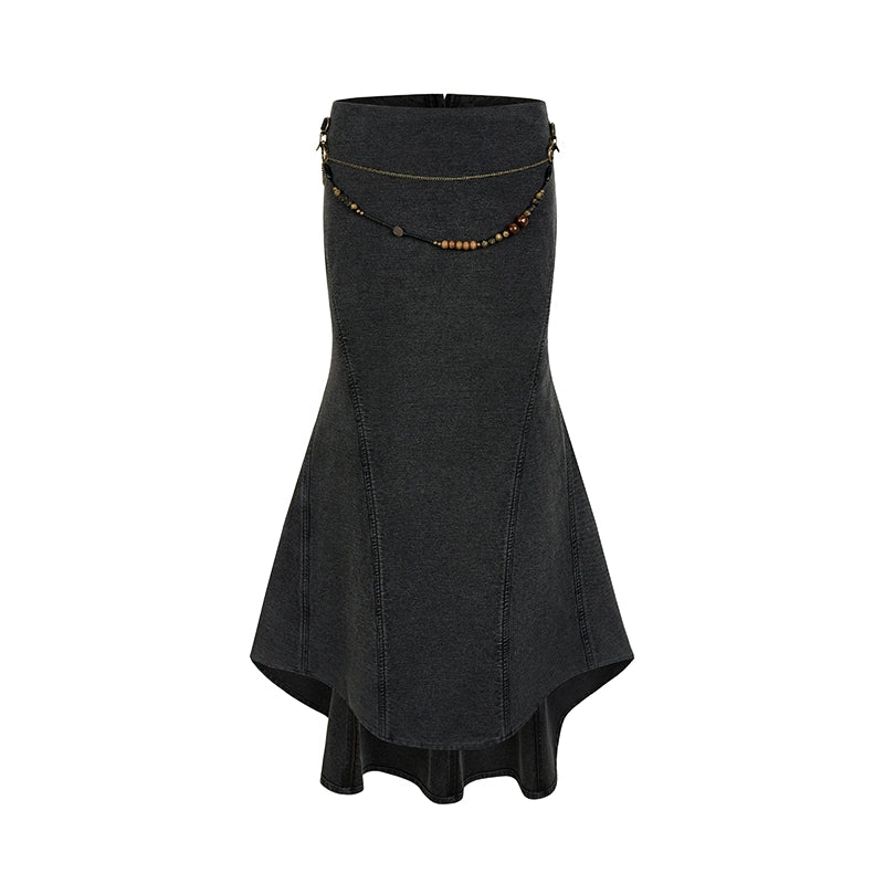 AnnoMundi_Elastic_Waistchain_Fishtail_Denim_Skirt_MISSTT