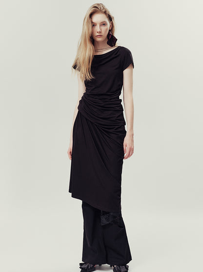 AnnoMundi Elegant Floral Lace Vintage Mini A Line V Neck Dress