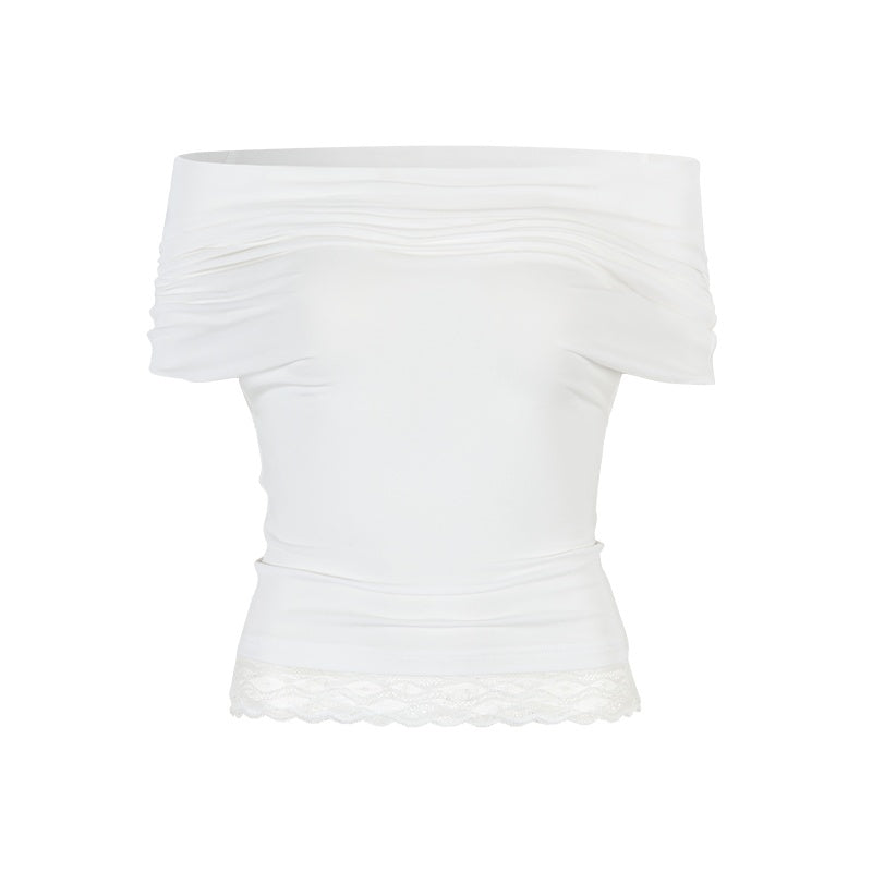 AnnoMundi Embroidered Lace Asymmetric Shoulder Women&