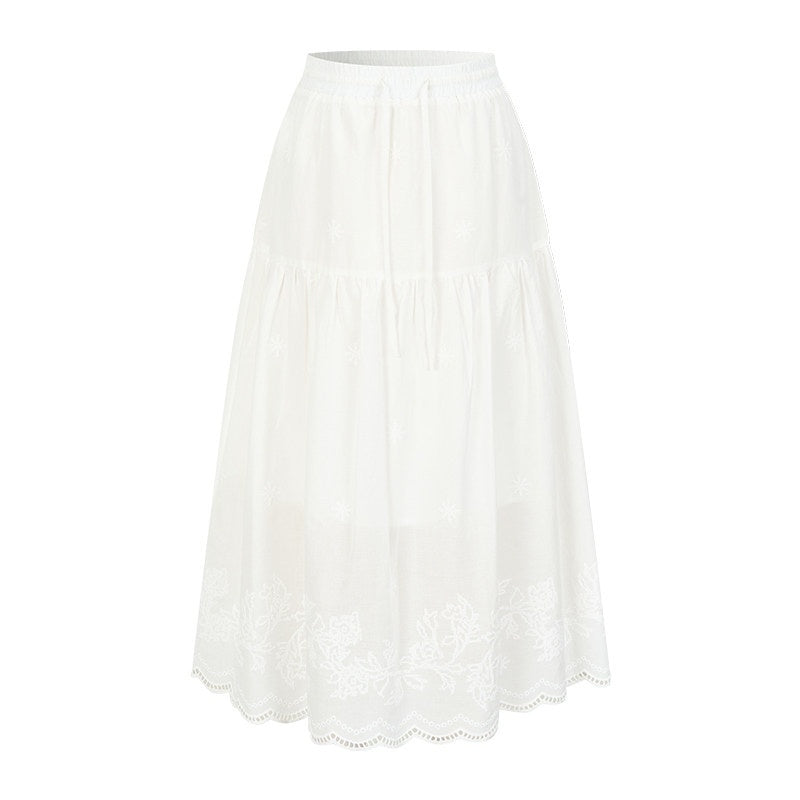 AnnoMundi Embroidered Lace Patchwork Drawstring Women&
