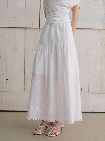 AnnoMundi Embroidered Lace Patchwork Drawstring Women&