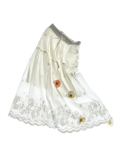 AnnoMundi Embroidered Lace Patchwork Drawstring Women&