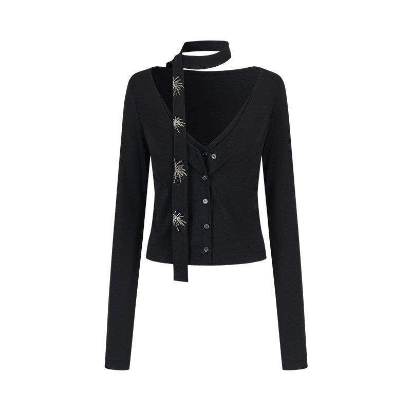 AnnoMundi_Embroidered_Modal_Blend_Casual_Slim_Cuffed_Short_Sleeve_Women_Knit_Cardigans_MISSTT