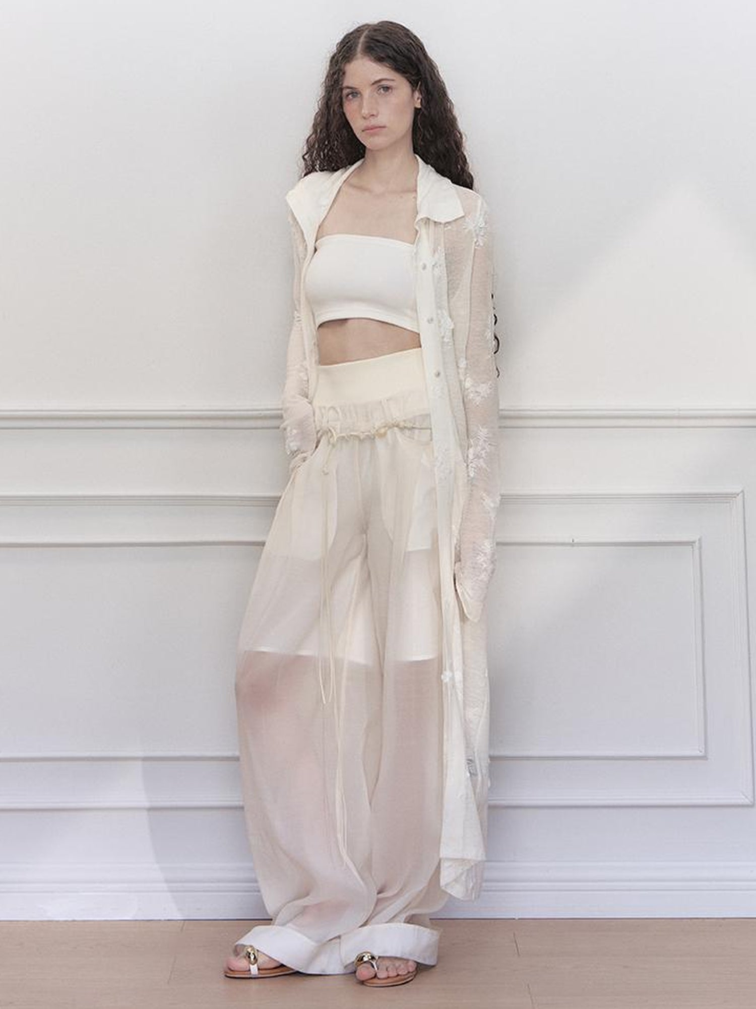 AnnoMundi Fairy Embroidery Sheer Knit Cardigan