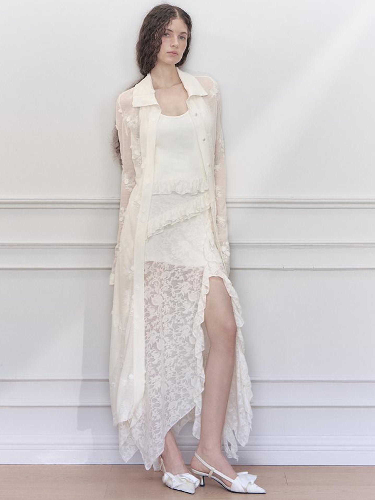 AnnoMundi Fairy Embroidery Sheer Knit Cardigan