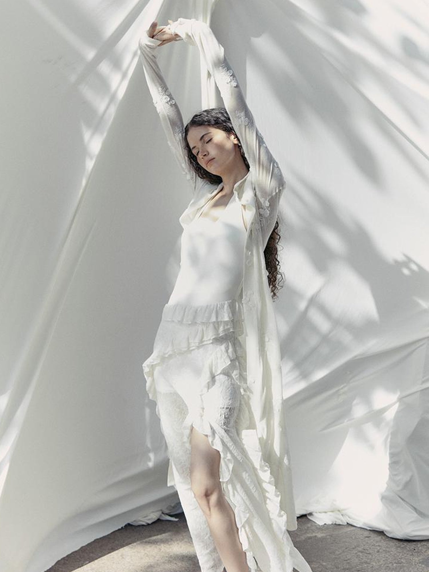 AnnoMundi Fairy Embroidery Sheer Knit Cardigan