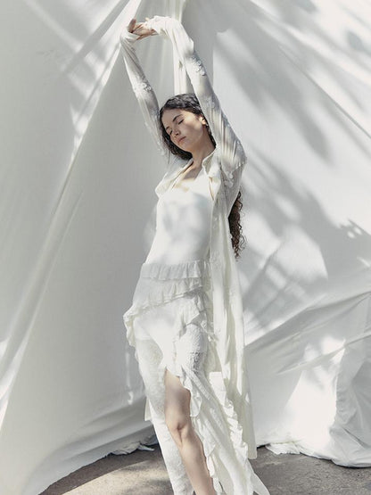 AnnoMundi Fairy Embroidery Sheer Knit Cardigan