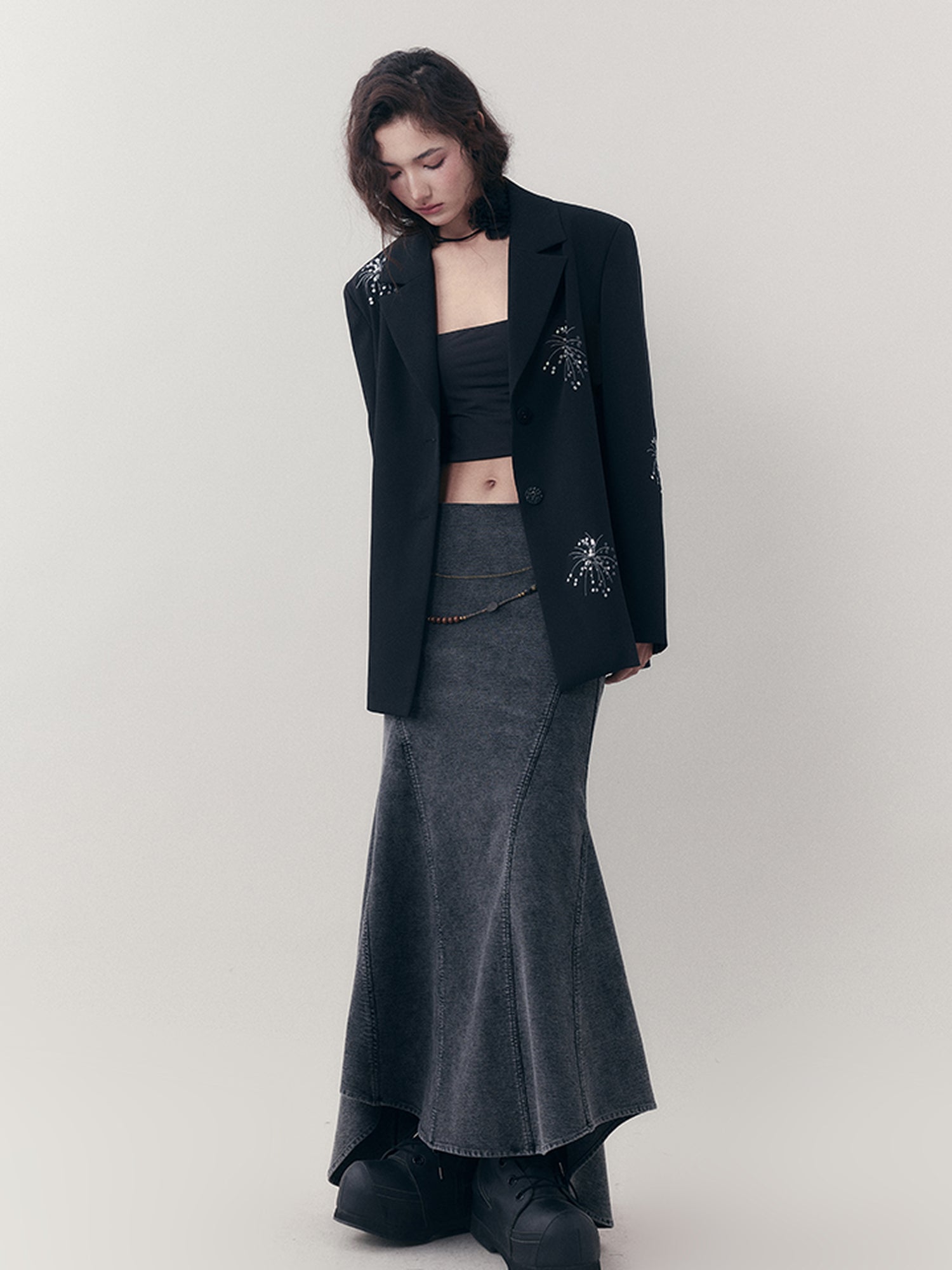 AnnoMundi Firework Embroidered Relaxed Suit Set