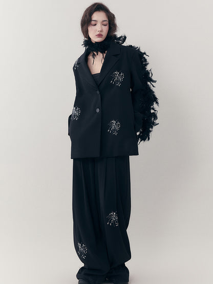 AnnoMundi Firework Embroidered Relaxed Suit Set
