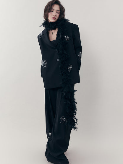 AnnoMundi Firework Embroidered Relaxed Suit Set