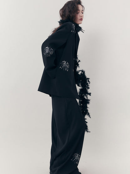 AnnoMundi Firework Embroidered Relaxed Suit Set