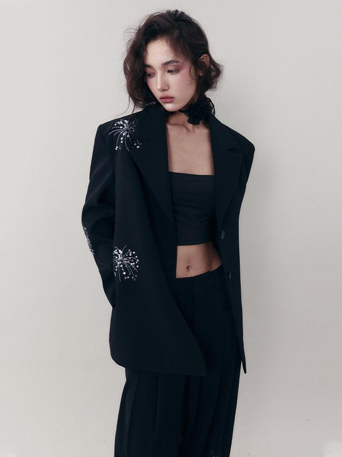 AnnoMundi Firework Embroidered Relaxed Suit Set