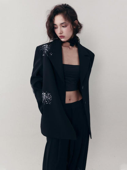 AnnoMundi Firework Embroidered Relaxed Suit Set