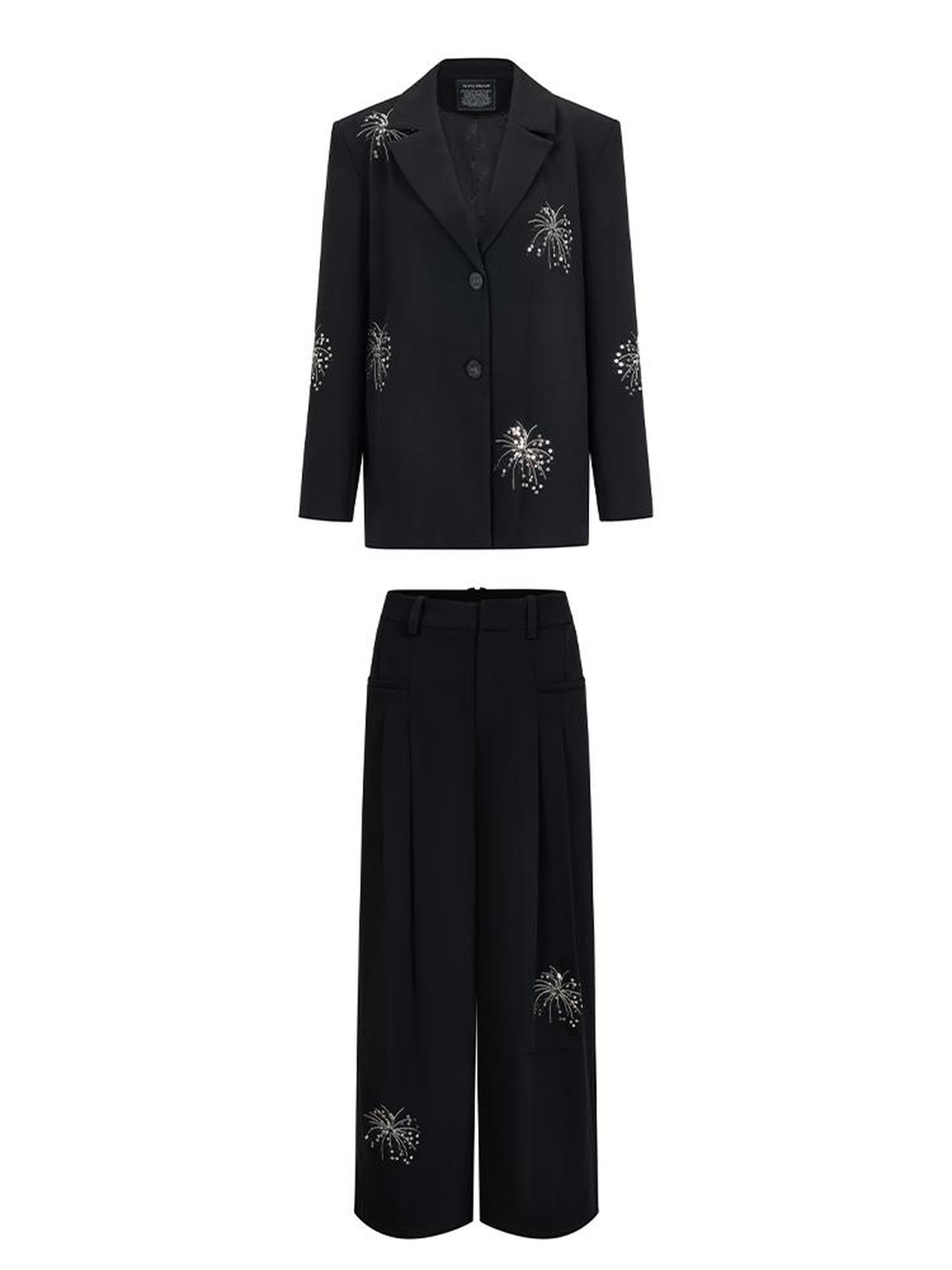 AnnoMundi Firework Embroidered Relaxed Suit Set