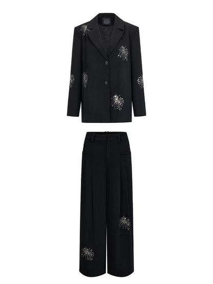 AnnoMundi Firework Embroidered Relaxed Suit Set