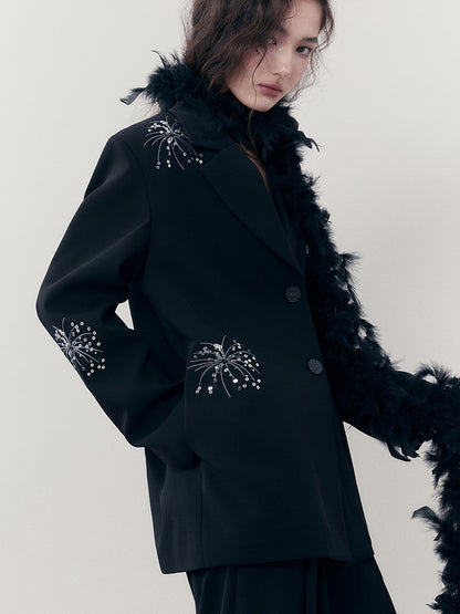 AnnoMundi Firework Embroidered Relaxed Suit Set