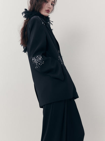 AnnoMundi Firework Embroidered Relaxed Suit Set