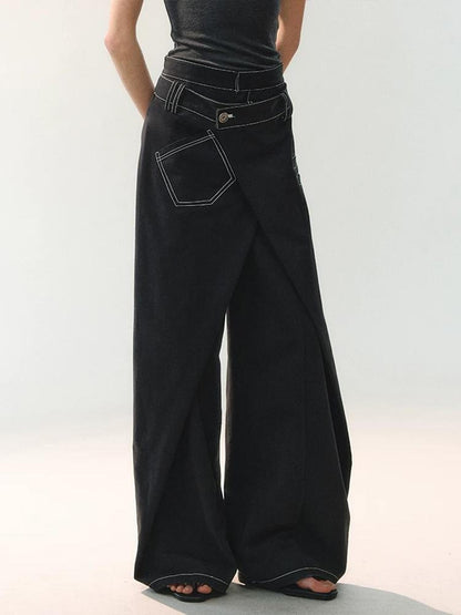 AnnoMundi Floor Length Deconstructed Overlap Placket Washed Women&
