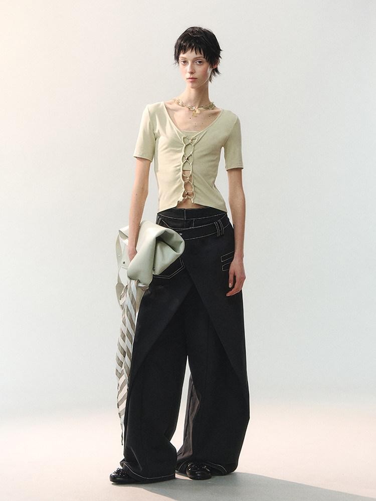 AnnoMundi Floor Length Deconstructed Overlapping Placket Women&