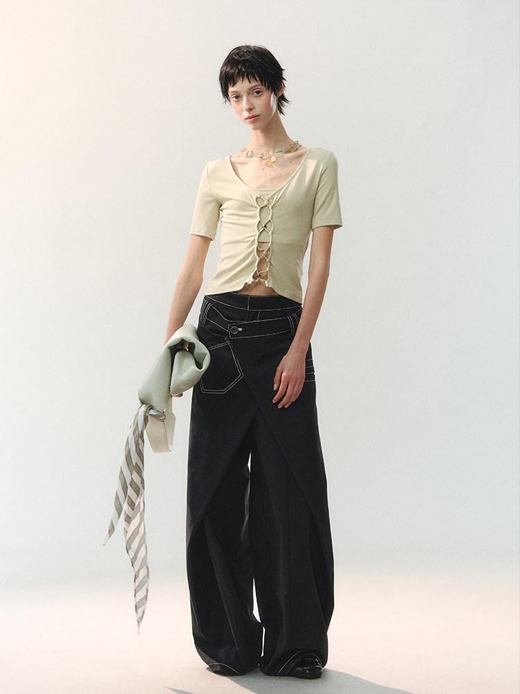 AnnoMundi Floor Length Deconstructed Overlapping Placket Women&
