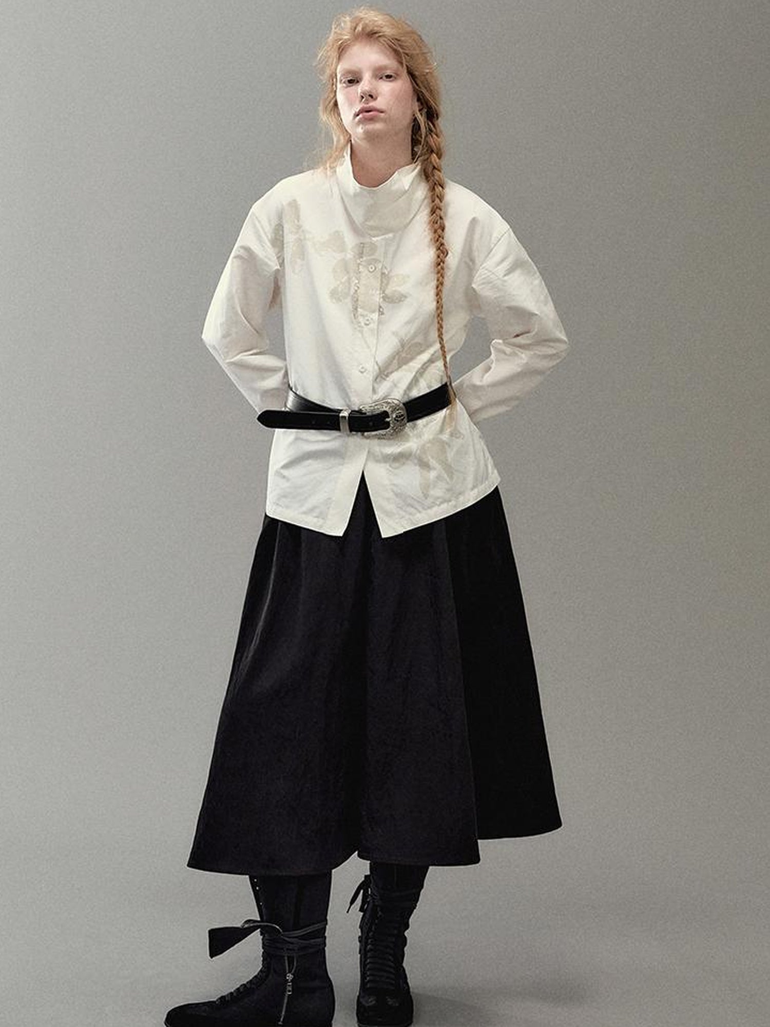 AnnoMundi Floral Branch Collar Blouse