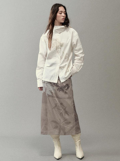 AnnoMundi Floral Branch Collar Blouse