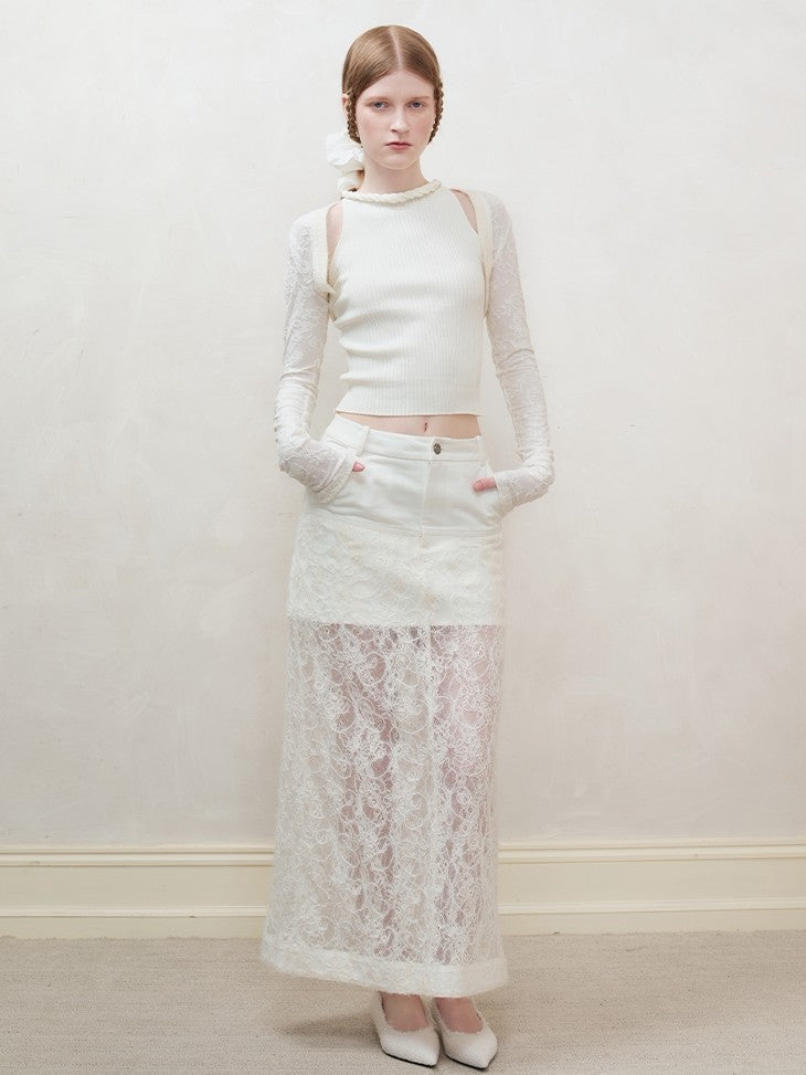 AnnoMundi Floral Branch Cropped Textured Jacquard Women&