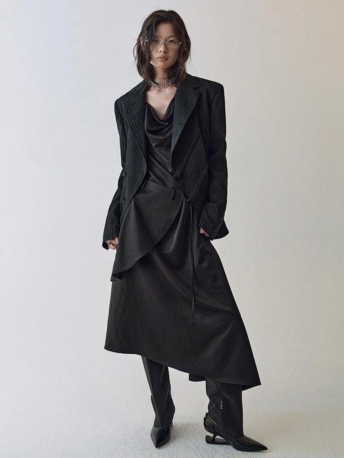 AnnoMundi Floral Draped Waist Defining Midi Dress Dresses