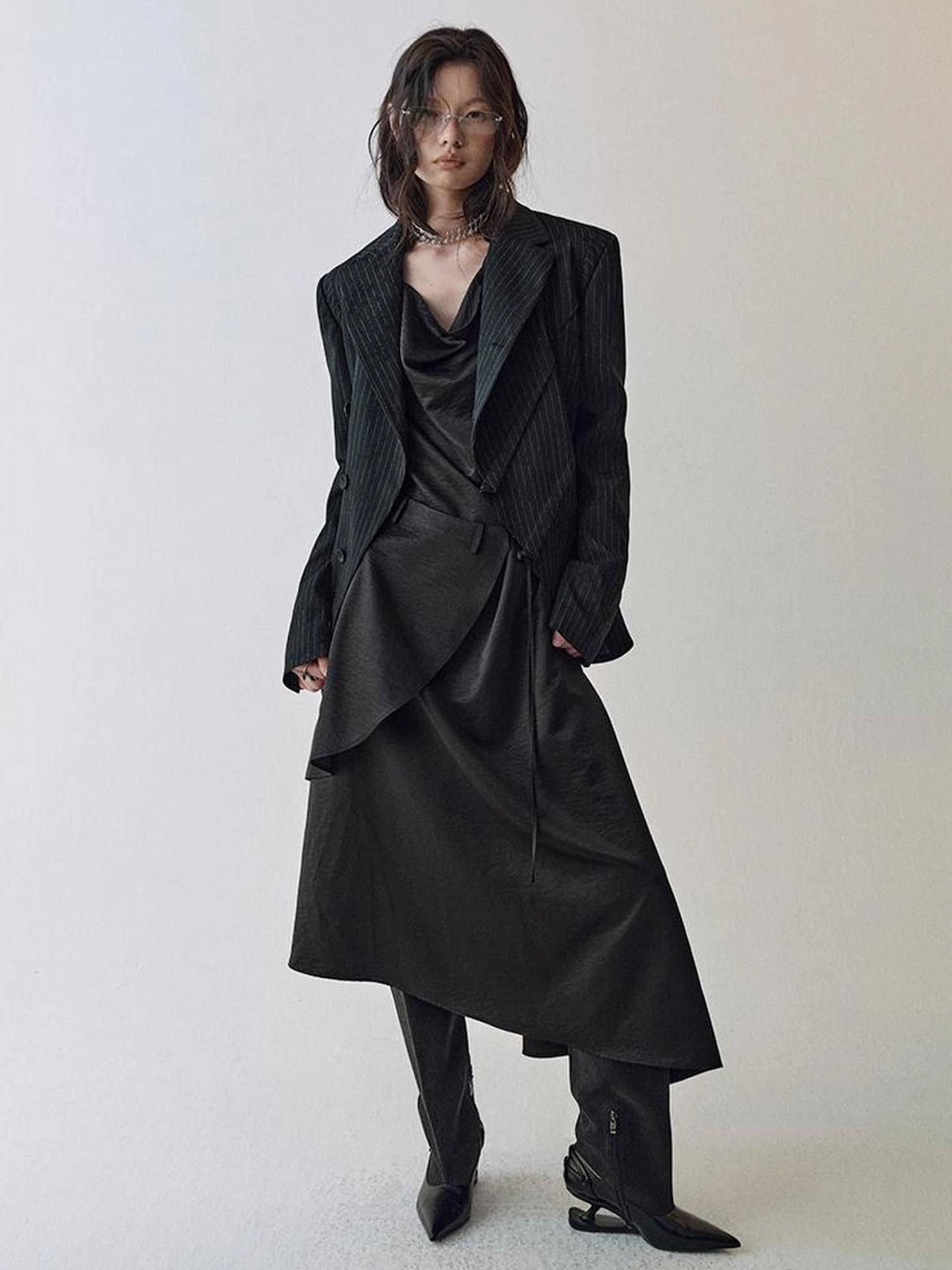 AnnoMundi Floral Draped Waist Defining Midi Dress Dresses