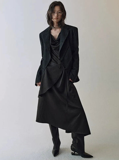 AnnoMundi Floral Draped Waist Defining Midi Dress Dresses