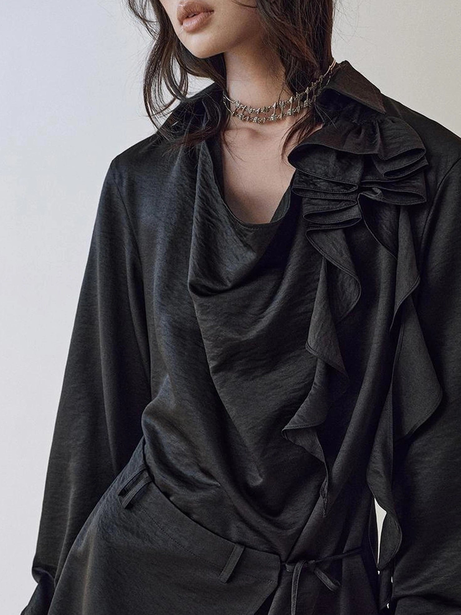 AnnoMundi Floral Draped Waist Defining Midi Dress Dresses