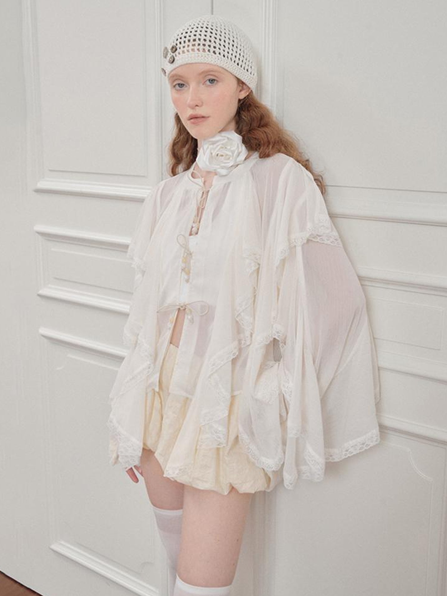 AnnoMundi Floral Lace Sun Shield Shirt