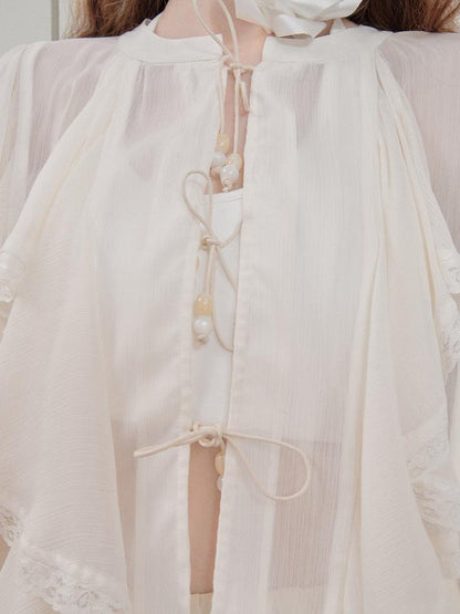 AnnoMundi Floral Lace Sun Shield Shirt