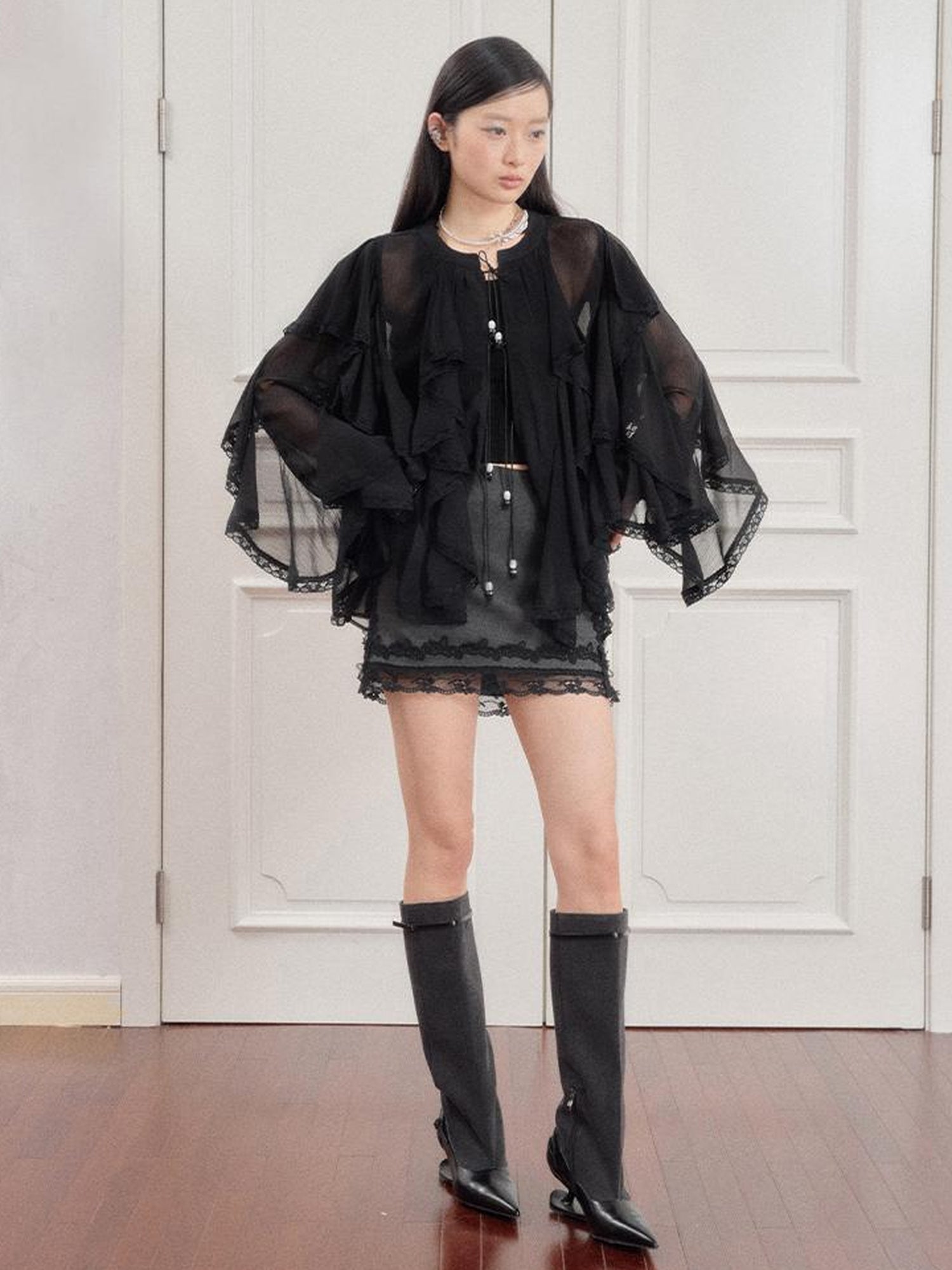 AnnoMundi Floral Lace Sun Shield Shirt