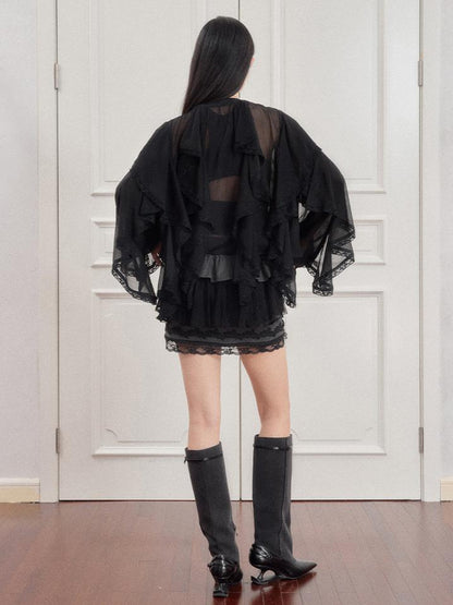 AnnoMundi Floral Lace Sun Shield Shirt