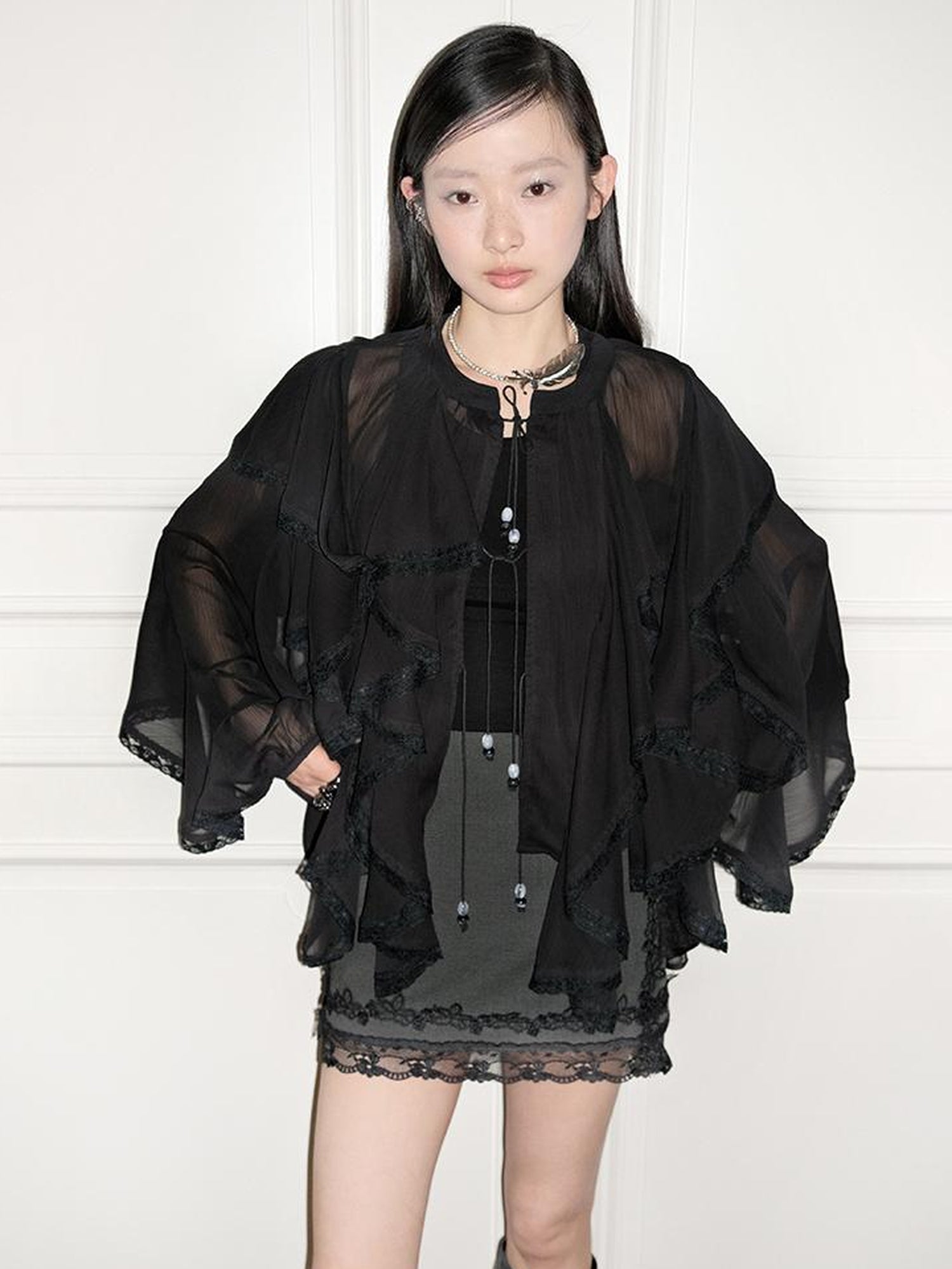 AnnoMundi Floral Lace Sun Shield Shirt