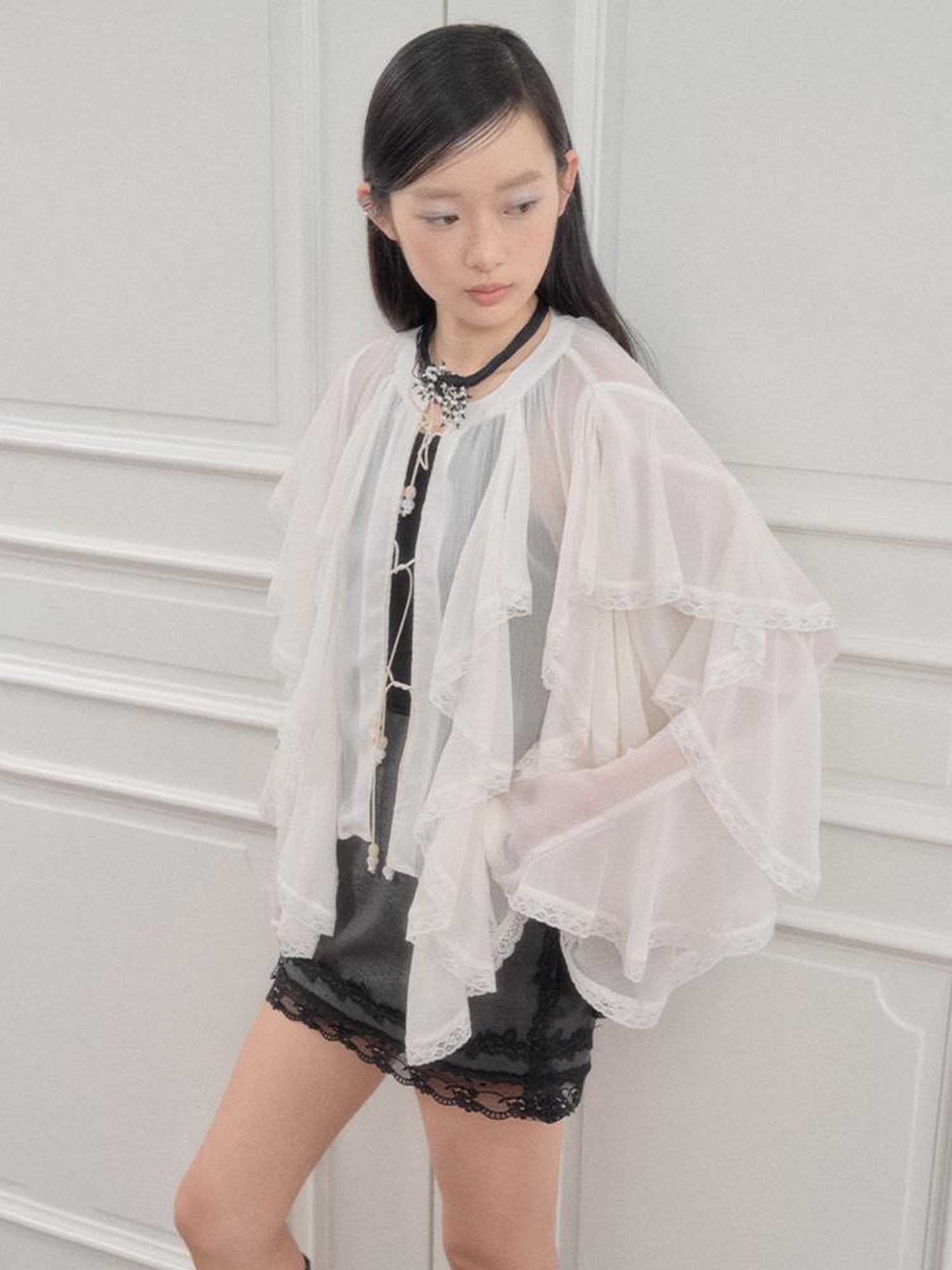 AnnoMundi Floral Lace Sun Shield Shirt