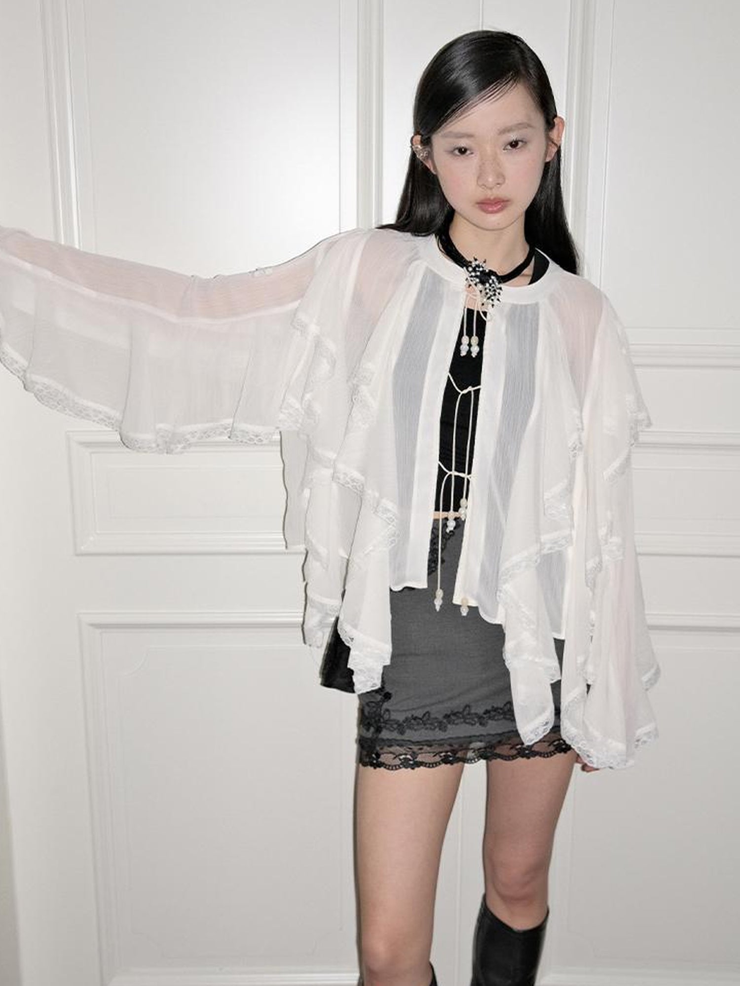 AnnoMundi Floral Lace Sun Shield Shirt