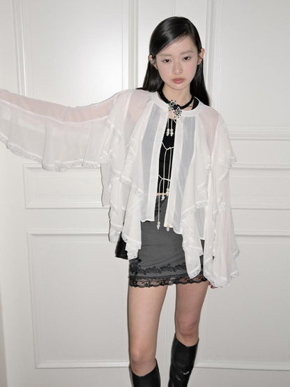 AnnoMundi Floral Lace Sun Shield Shirt