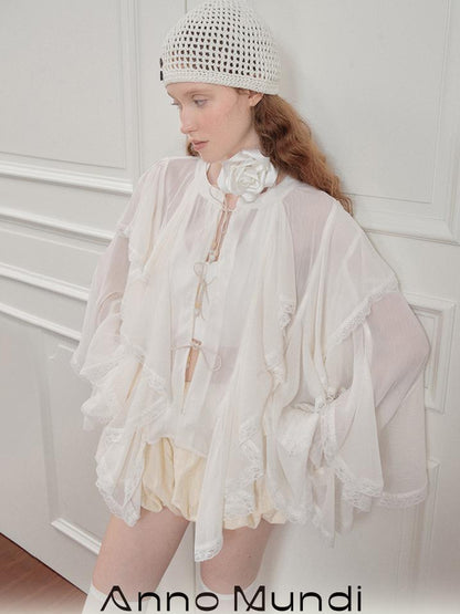 AnnoMundi Floral Lace Sun Shield Shirt